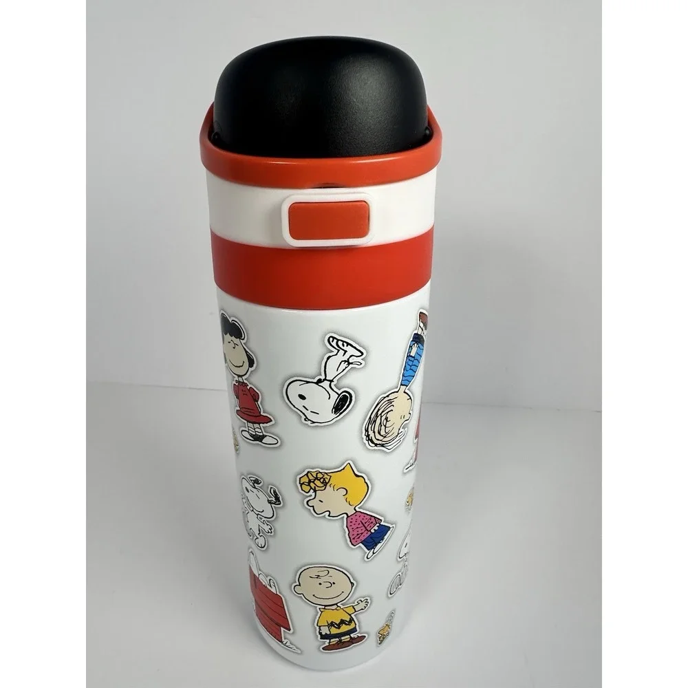 Peanuts Snoopy Charlie Brown Stainless Steel Travel Tumbler Flip Lid
